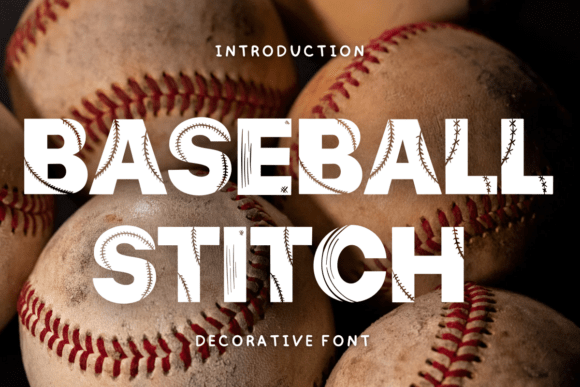 Baseball Stitch: A Bold Decorative Typeface for Sports-Themed Branding