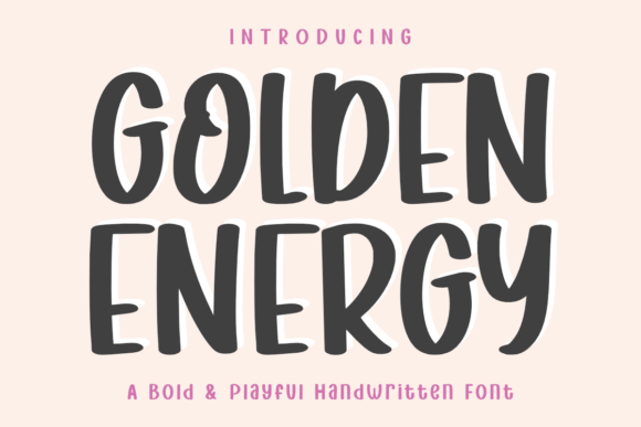 Golden Energy Font: A Playful Handwritten Typeface for Creative Publishing