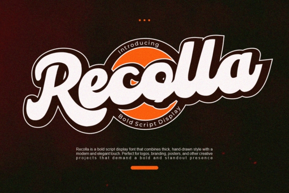 Recolla: A Bold Script Font for Creative Product Makers
