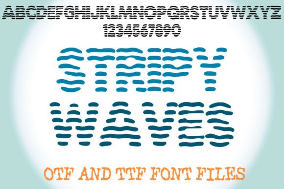 Stripy Waves: A Playful Display Font for Modern Web Design
